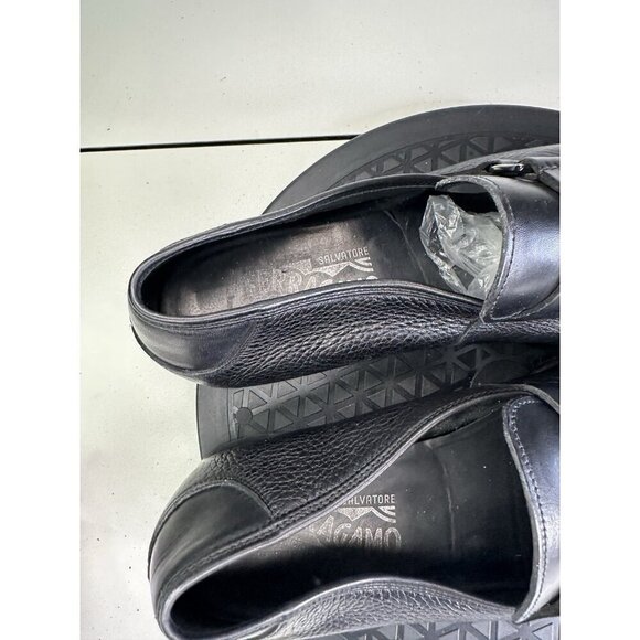 Salvatore Ferragamo Mens Horse Bit Loafers Size 7.5 EE Black Leather main image 5